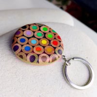 Round pencils keyring