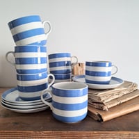 Image 1 of Lovely Vintage Cornishware Coffee Cups