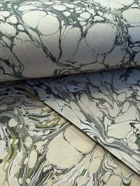 Image 3 of Hand Marbled 'Marble Veins' on fawn paper 