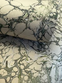 Image 2 of Hand Marbled 'Marble Veins' on fawn paper 