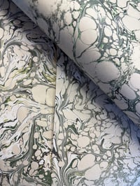 Image 5 of Hand Marbled 'Marble Veins' on fawn paper 