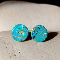 Image 3 of 'Action paint' earrings