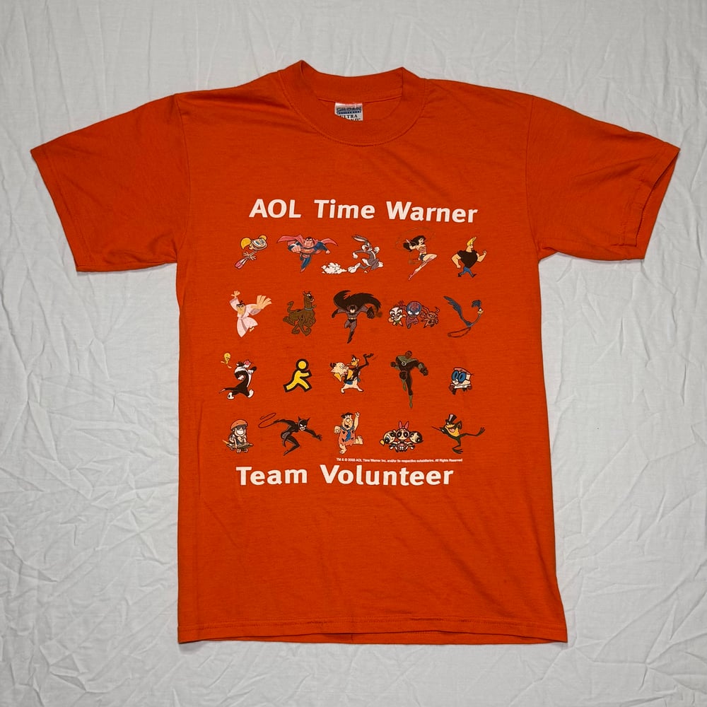 Image of 2000s AOL Time Warner Cartoon Characters Promo Graphic Tee
