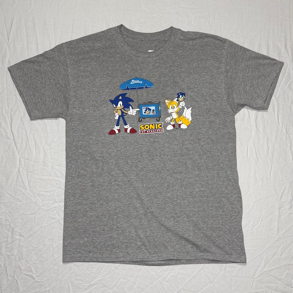 Image of 2000s Sonic the Hedgehog Blue Bunny Ice Cream Promo Graphic Tee