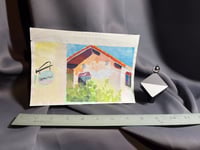 Image 1 of Bienvenue painting on notebook paper