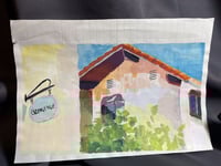 Image 2 of Bienvenue painting on notebook paper