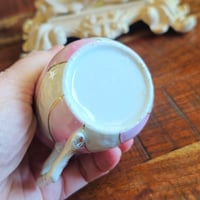 Image 4 of Vintage Pink & Gold Apothecary Jar with Ladle 