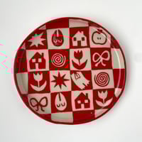 Image of Red Checkered Devil Plate