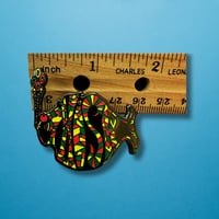 Image 2 of Phish Rasta Mosaic Enamel Pin
