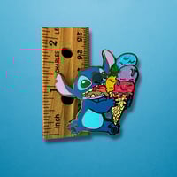 Image 2 of Festive Enamel Pin with Glitter Ice Cream Cone