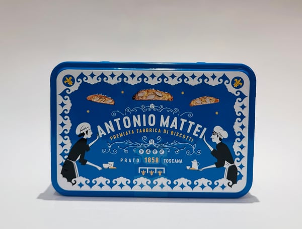 Image of Mattei Amerigo Almond Rectangular Tin 300g	