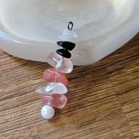 Image 4 of Talisman Pendant for Grounding & Clarity - Watermelon Quartz, Onyx and Marble