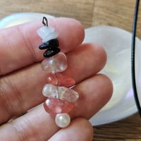 Image 5 of Talisman Pendant for Grounding & Clarity - Watermelon Quartz, Onyx and Marble