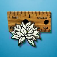 Image 2 of White Lotus Enamel Pin