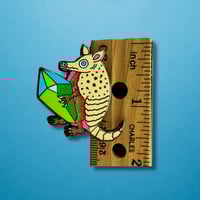 Image 2 of Armadillo with Crystal Enamel Pin