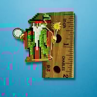 Image 2 of Rasta Wizard Enamel Pin on Shiny Gold