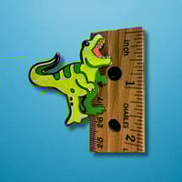 Image 2 of Glitter T-Rex Enamel Pin