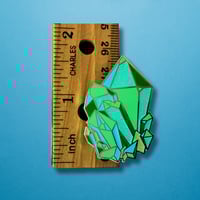 Image 2 of Quartz Crystal Cluster Enamel Pin 