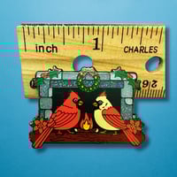 Image 2 of Christmas Cardinal Hard Enamel Pin