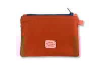 Image 2 of CAT POUCH - BLUE AND BROWN