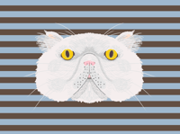 Image 4 of CAT POUCH - BLUE AND BROWN