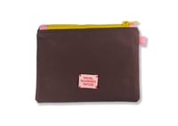 Image 2 of CAT POUCH - BURGUNDY AND YELLOW