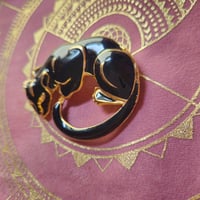 Image 6 of Vintage Black Panther Brooch for Protection & Karmic Reflection