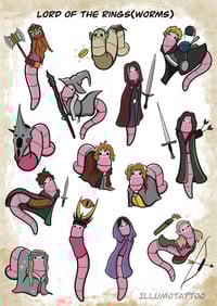 Image 1 of LORD OF THE RINGWORMS PRINT