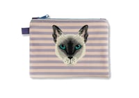 Image 1 of CAT POUCH - LIGHT PINK AND LILAC