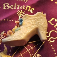 Image 7 of Vintage Shoe with Flowers for Money Wealth Luck and Financial Gains Spelled