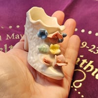 Image 4 of Vintage Shoe with Flowers for Money Wealth Luck and Financial Gains Spelled