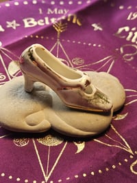Image 1 of Vintage Shoe with Gold Brushing - Enchanted - Money Wealth Luck and Financial Gains Spelled