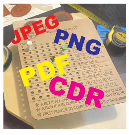 Image of Scoreboard Phase 10 Engrave / Print / Cut File.
