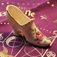 Image 1 of Vintage Shoe with Rose Design- Enchanted - Money Wealth Luck and Financial Gains Spelled
