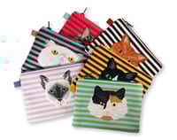 Image 5 of CAT POUCH - LIGHT PINK AND LILAC