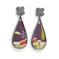 Image 1 of Grand Petal Drops - Purple & Burnt Orange