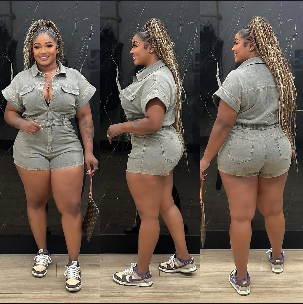 Image of TERA DENIM ROMPER