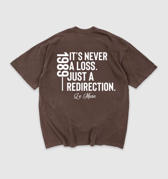  IT'S NEVER A LOSS TEE- MOCHA