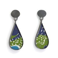 Image 1 of Petal Drops - Olive & Turquoise