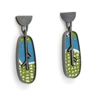 Image 1 of Leaf Drops - Olive & Turquoise