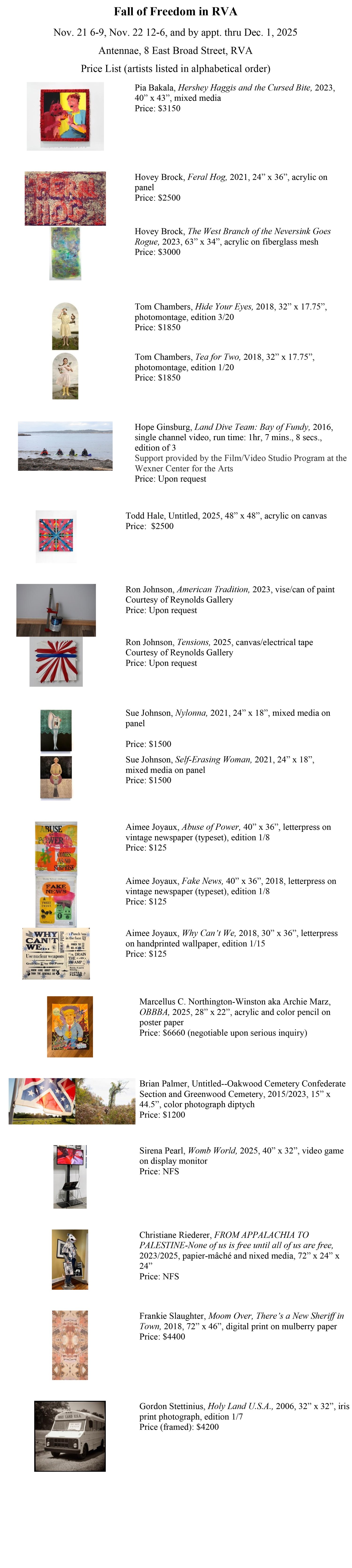 pricing info fall of freedom