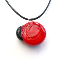 Image 3 of Lampworked glass ladybird pendant necklace glassblowing ladybug
