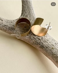 Image 2 of Everyday Brass Hoops — Made to Order