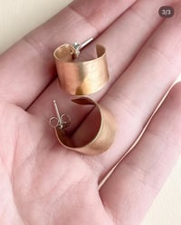 Image 3 of Everyday Brass Hoops — Made to Order