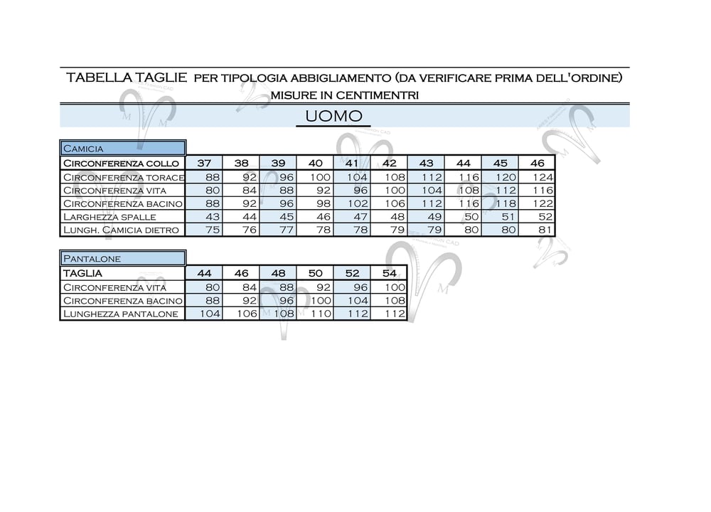 Image of Cartamodello COLLETTO camicia (modelli vari)