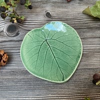 Image 2 of Soft Green Ceramic Leaf Trinket / Ring Dish