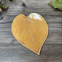 Image 3 of Small Soft Amber Ceramic Leaf Trinket/Ring Dish