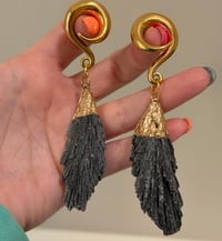 0g Gold Spiral Black Tourmaline Hanging Weights