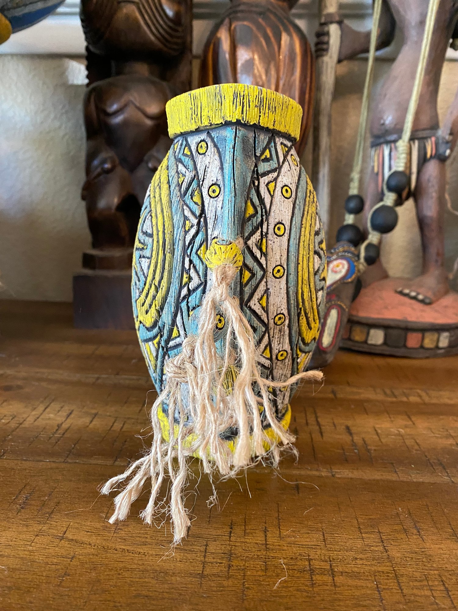 Image of “Cosmic Creator” - Turquoise/Yellow - US Shipping Included 