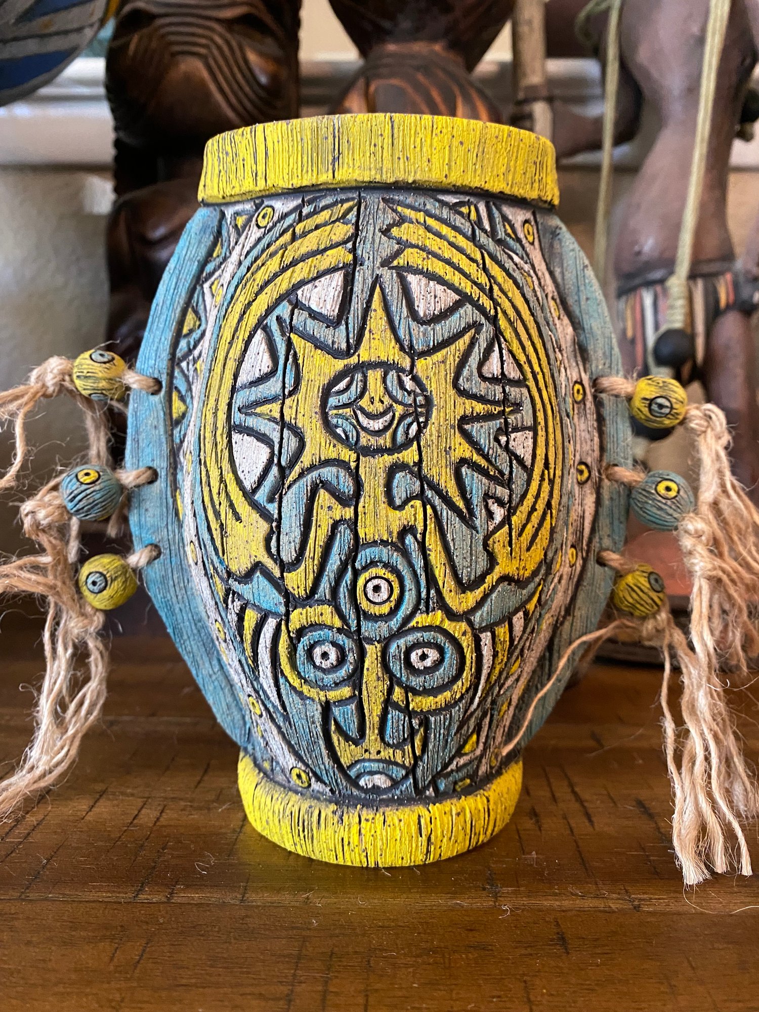 Image of “Cosmic Creator” - Turquoise/Yellow - US Shipping Included 